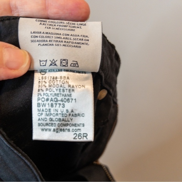 AG Adriano Goldschmied Womens Size 26 Black The Abbey Ankle Jean Stretch Skinny - Picture 8 of 10